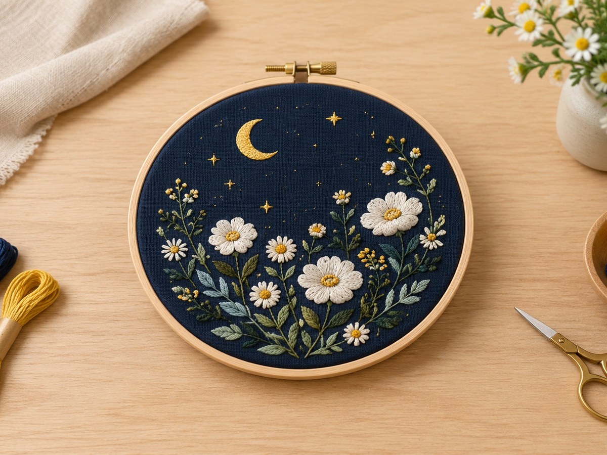 Catalog photograph of Night Garden Embroidery Kit