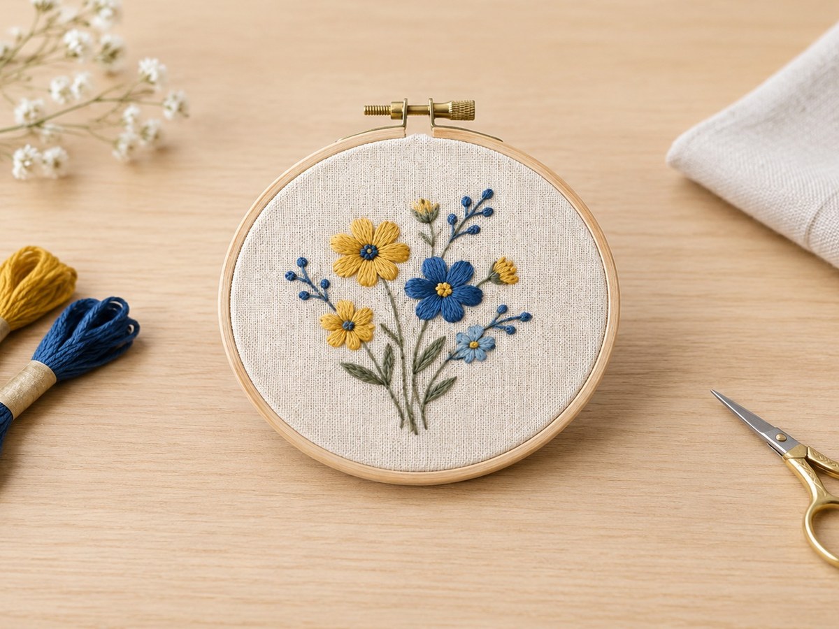 Catalog photograph of Beginner Floral Hoop Kit