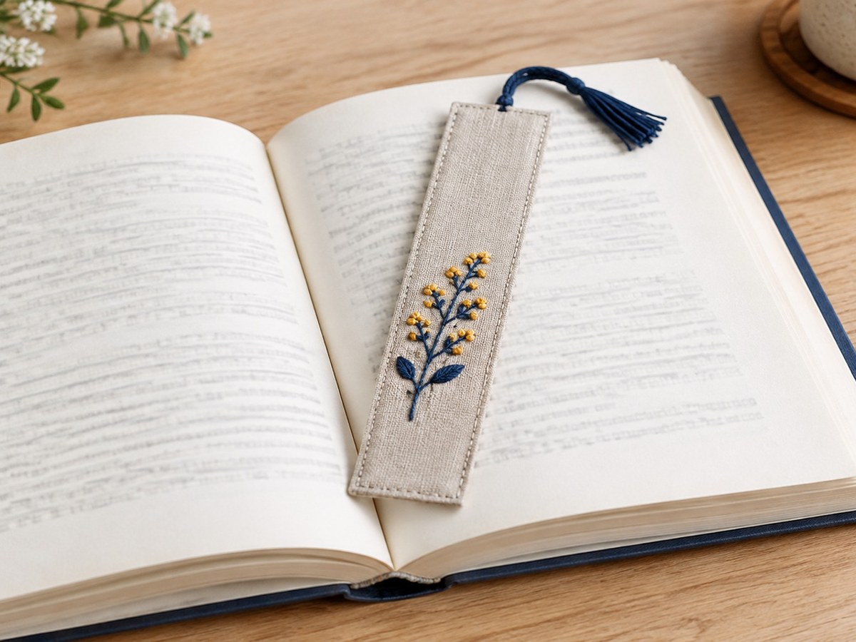 Catalog photograph of Linen Bookmark Embroidery Kit